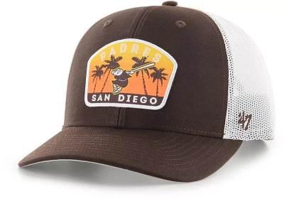 '47 Adult San Diego Padres Brown Pitch Adjustable Trucker Hat