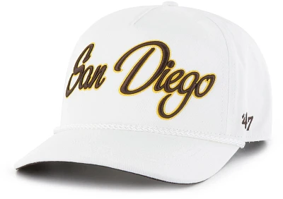 '47 Adult San Diego Padres White Overhand Hitch Adjustable Hat