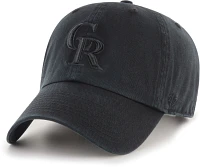 '47 Adult Colorado Rockies Black Clean Up Adjustable Hat