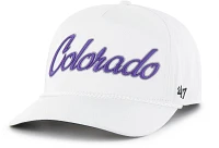 '47 Adult Colorado Rockies White Overhand Hitch Adjustable Hat