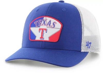'47 Adult Texas Rangers Royal Pitch Adjustable Trucker Hat