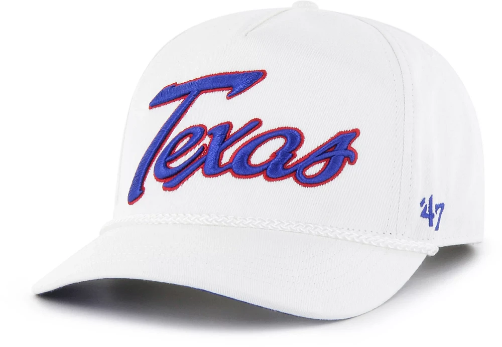 '47 Adult Texas Rangers White Overhand Hitch Adjustable Hat