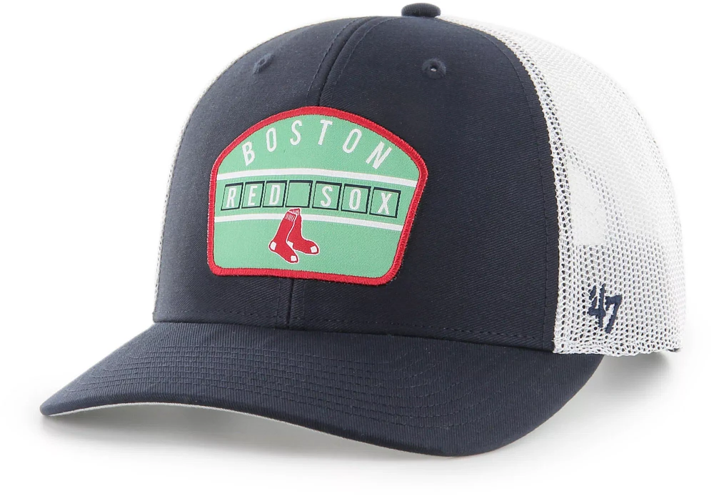 '47 Adult Boston Red Sox Navy Pitch Adjustable Trucker Hat