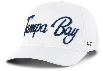 '47 Adult Tampa Bay Rays White Overhand Hitch Adjustable Hat