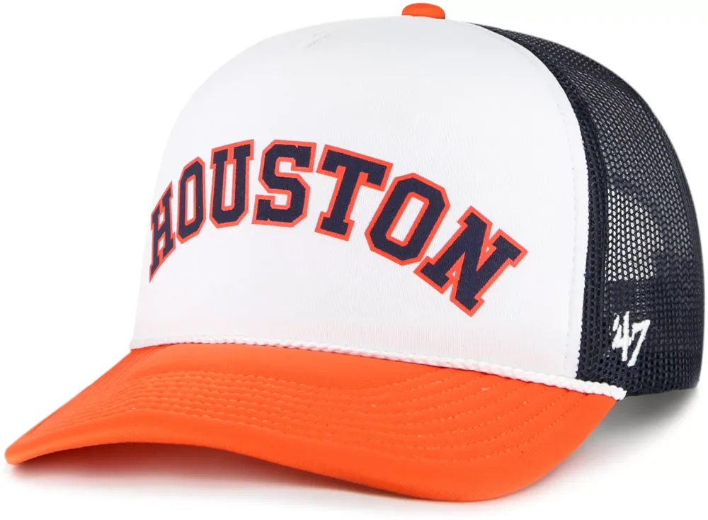 '47 Adult Houston Astros Navy Script Trucker Hat