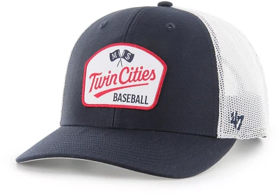 '47 Adult Minnesota Twins Navy Pitch Adjustable Trucker Hat