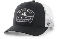 '47 Adult Chicago White Sox Black Pitch Adjustable Trucker Hat