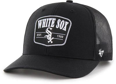 '47 Adult Chicago White Sox Black Squad Adjustable Trucker Hat