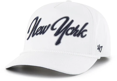 '47 Adult New York Yankees White Overhand Hitch Adjustable Hat