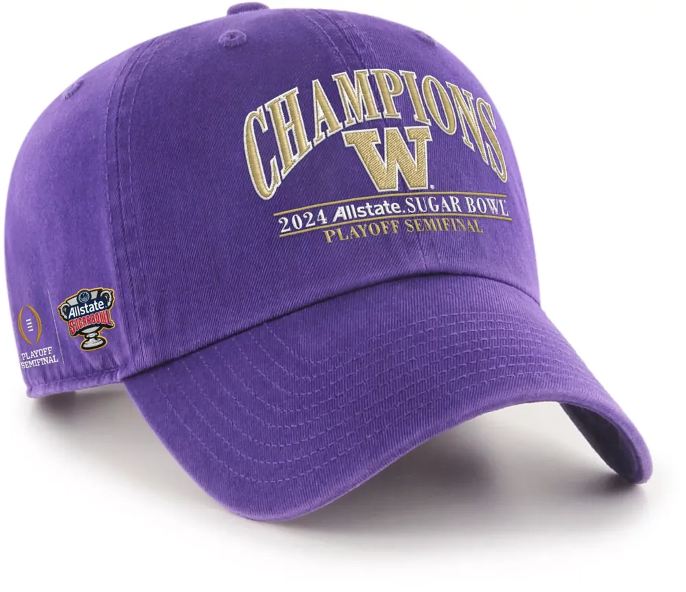 ‘47 Adult 2023-24 College Football Playoff Sugar Bowl Champions Washington Huskies Clean Up Adjustable Hat