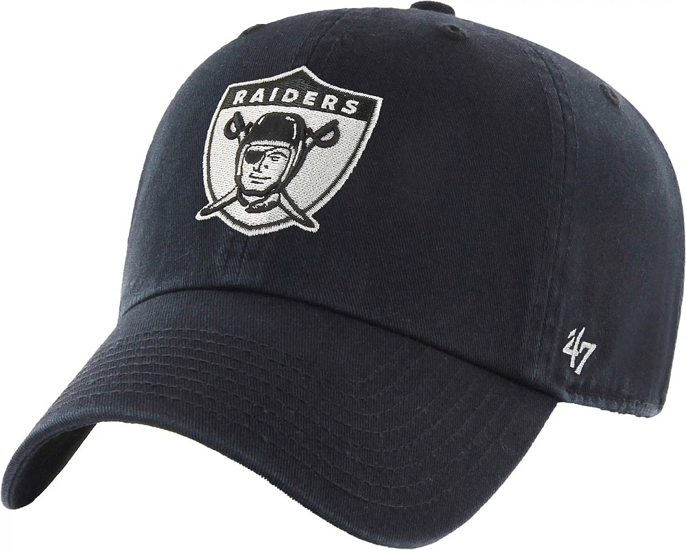 '47 Men's Las Vegas Raiders Legacy Clean Up Black Adjustable Hat