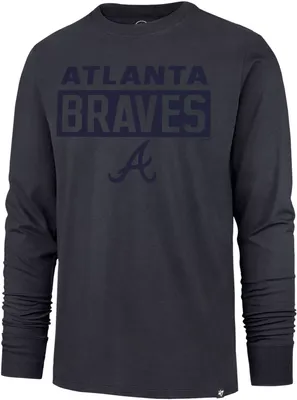'47 Men's Atlanta Braves Gray Franklin Frame Long Sleeve Shirt