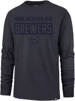 '47 Men's Milwaukee Brewers Gray Franklin Frame Long Sleeve Shirt