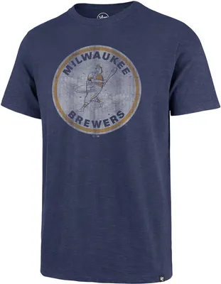 '47 Men's Milwaukee Brewers Blue Vintage Scrum T-Shirt