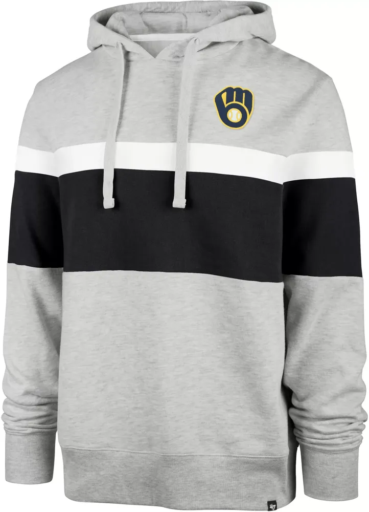 '47 Men's Milwaukee Brewers Gray Warren Pullover Hoodie