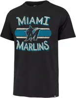 '47 Men's Miami Marlins Black Renew Franklin T-Shirt