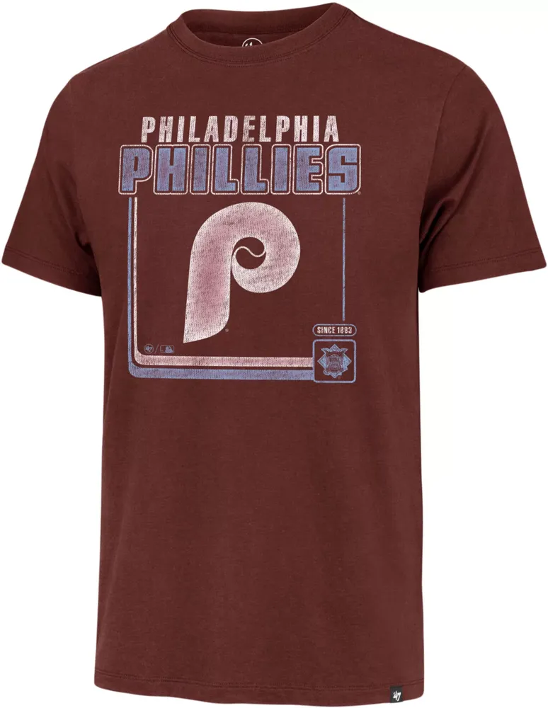 '47 Men's Philadelphia Phillies Red Cooperstown Borderline Franklin T-Shirt