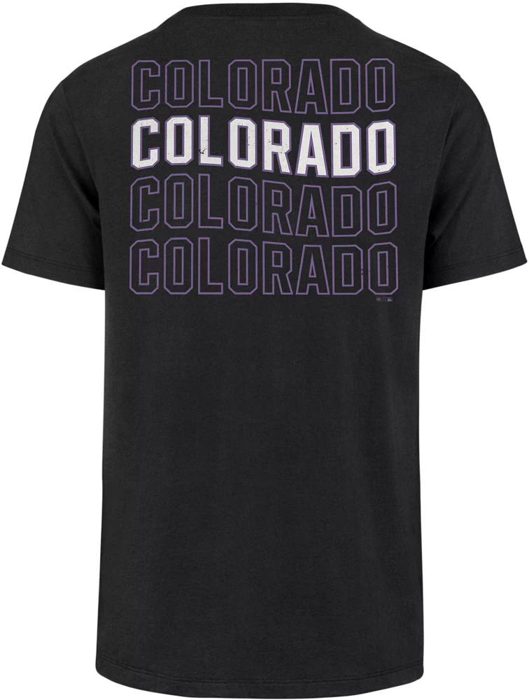 '47 Men's Colorado Rockies Black Franklin Hang Back T-Shirt