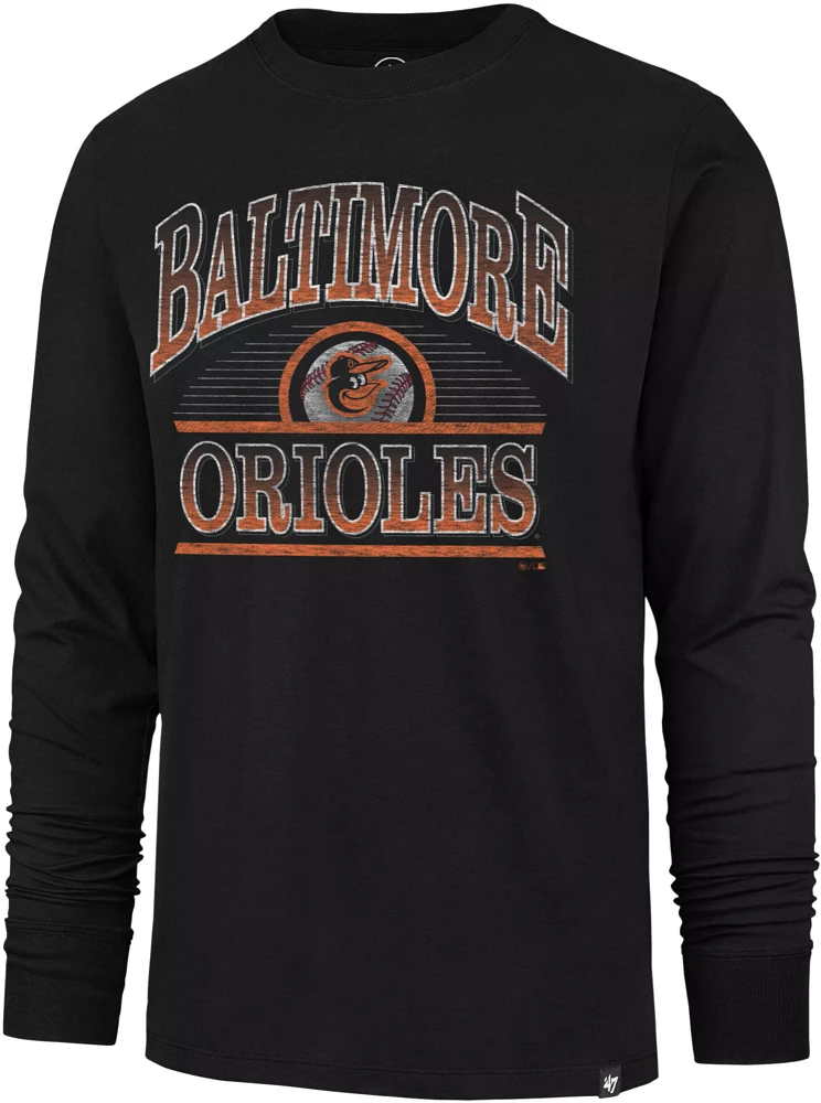 '47 Men's Baltimore Orioles Black Franklin Long Sleeve Shirt