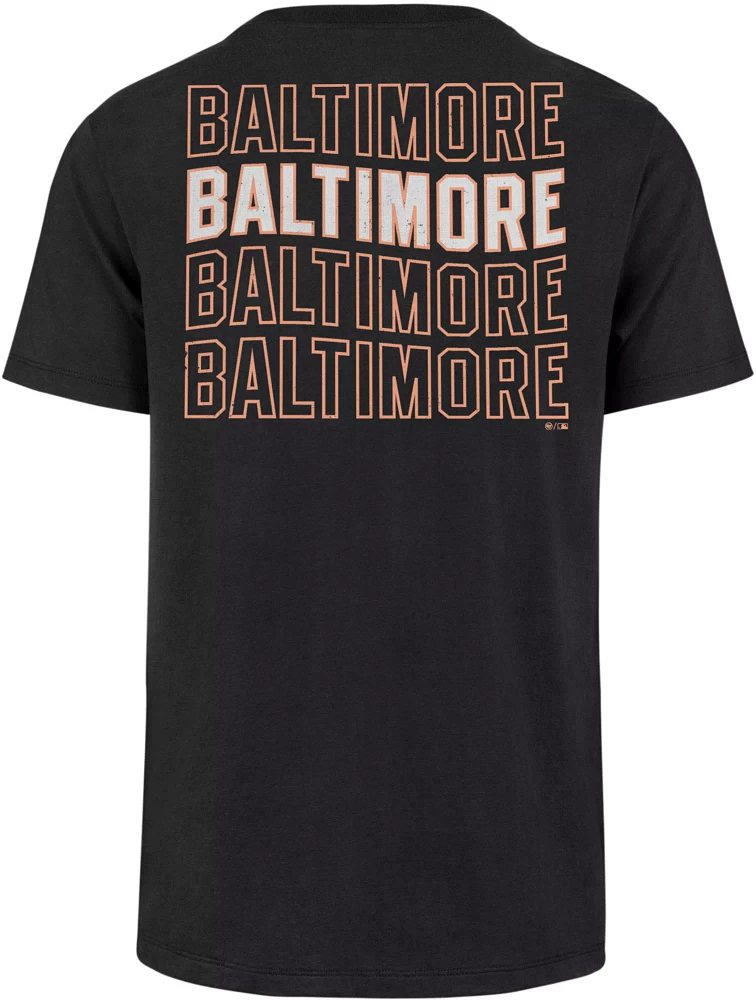 '47 Men's Baltimore Orioles Black Franklin Hang Back T-Shirt