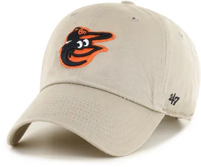 ‘47 Men's Baltimore Orioles Khaki Clean Up Adjustable Hat