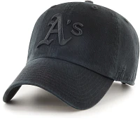 '47 Men's Oakland Athletics Black Cleanup Label Adjustable Hat