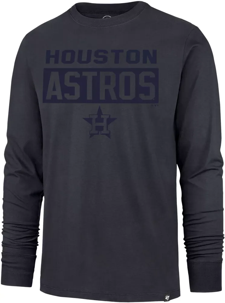 '47 Men's Houston Astros Gray Franklin Frame Long Sleeve Shirt