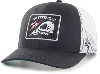 ‘47 Men's Fayetteville Woodpeckers Black Adjustable Trucker Hat