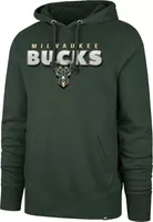 '47 Men's Milwaukee Bucks Green Half Drop Headline Hoodie