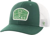 47 Brand Adult Milwaukee Bucks Green Semi Trucker Adjustable Hat