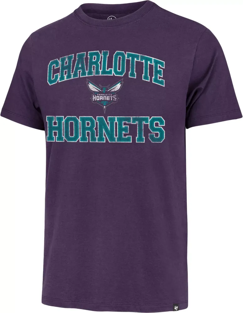 '47 Brand Men's Charlotte Hornets Purple Union Arch T-Shirt