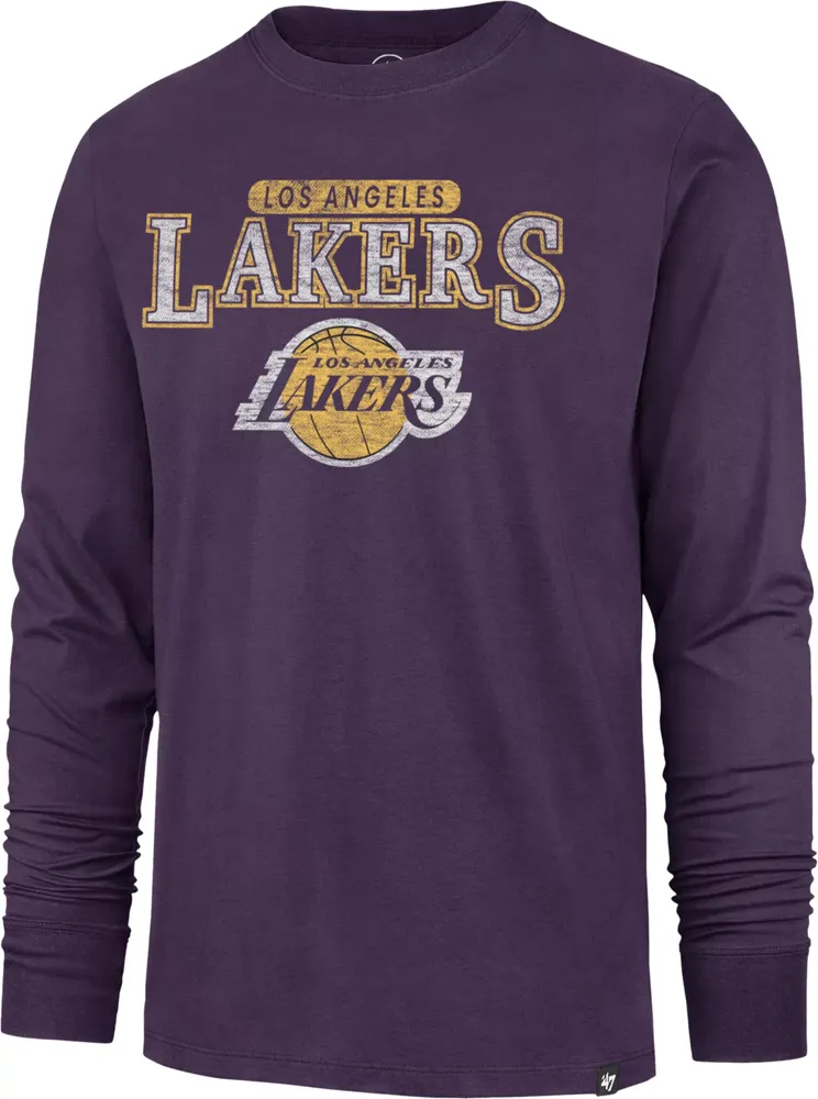 '47 Men's Los Angeles Lakers Purple Linear Franklin Long Sleeve T-Shirt