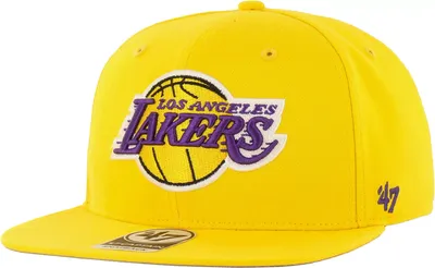 '47 Brand Adult Los Angeles Lakers No Shot Captain Snapback Hat