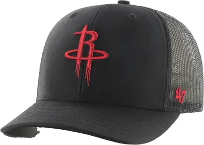 '47 Houston Rockets Black Trucker Hat