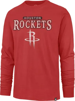 '47 Men's Houston Rockets Red Linear Franklin Long Sleeve T-Shirt