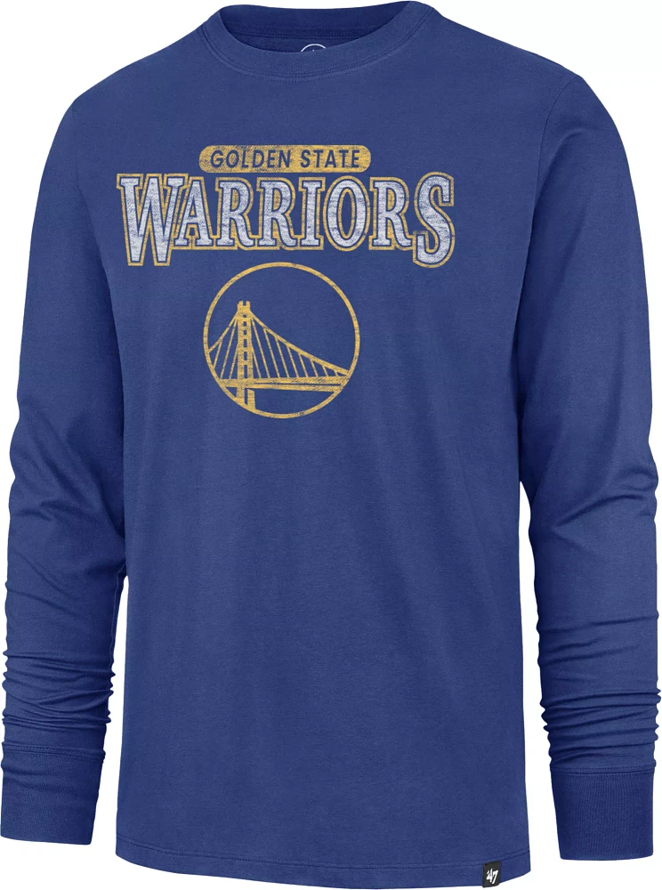 '47 Men's Golden State Warriors Blue Linear Franklin Long Sleeve T-Shirt