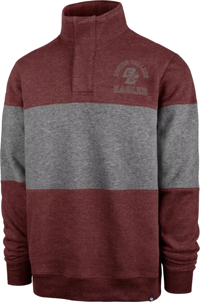 ‘47 Men's Boston College Eagles Maroon Wyatt 1/4 Snap Pullover