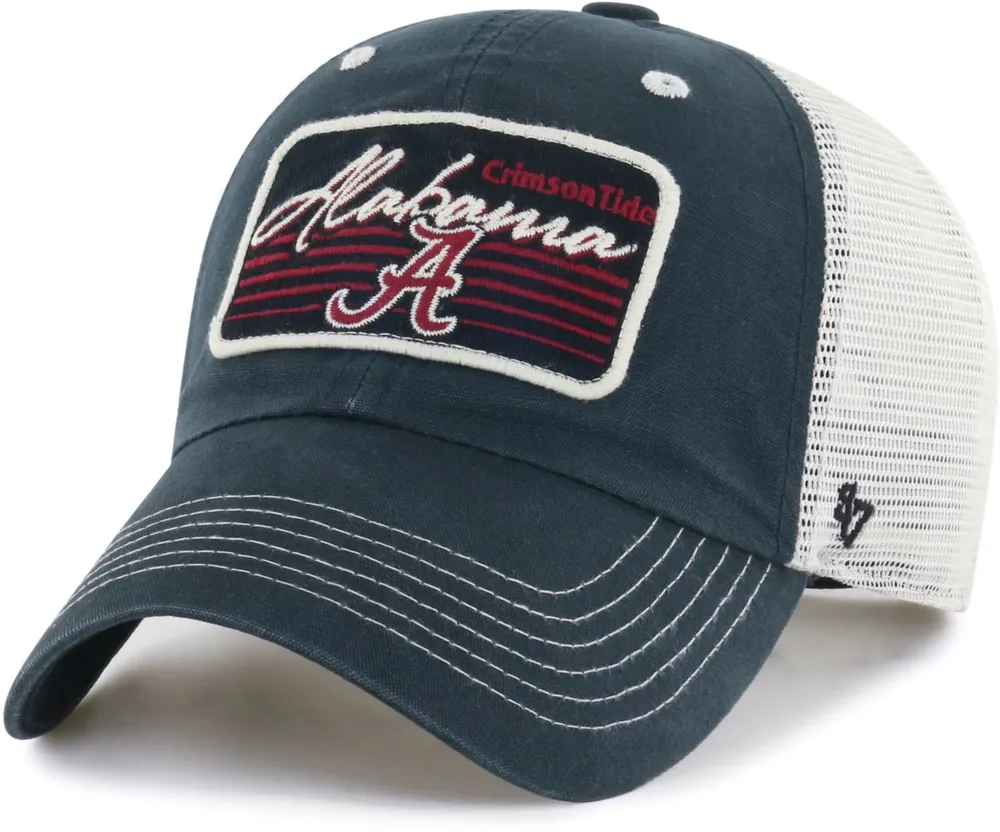 ‘47 Men's Alabama Crimson Tide Black 5 Point Clean Up Adjustable Hat