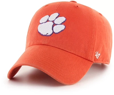 ‘47 Men's Clemson Tigers Orange Clean Up Adjustable Hat