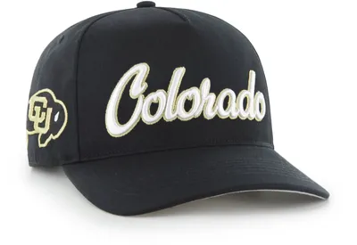 ‘47 Men's Colorado Buffaloes Black Overhand Script Hitch Adjustable Hat