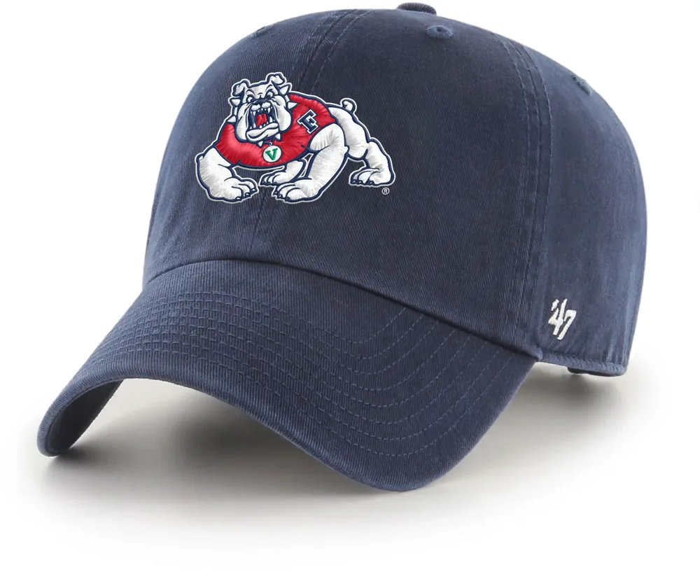 '47 Men's Fresno State Bulldogs Navy Clean Up Adjustable Hat