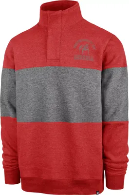 ‘47 Men's Georgia Bulldogs Red Wyatt 1/4 Snap Pullover