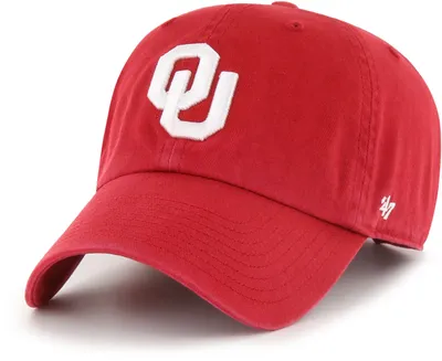 ‘47 Men's Oklahoma Sooners Crimson Clean Up Adjustable Hat