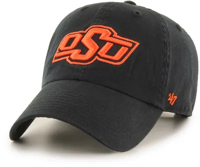 ‘47 Men's Oklahoma State Cowboys Black Clean Up Adjustable Hat