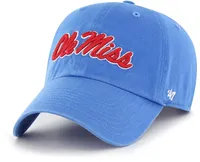 ‘47 Men's Ole Miss Rebels Light Blue Clean Up Adjustable Hat