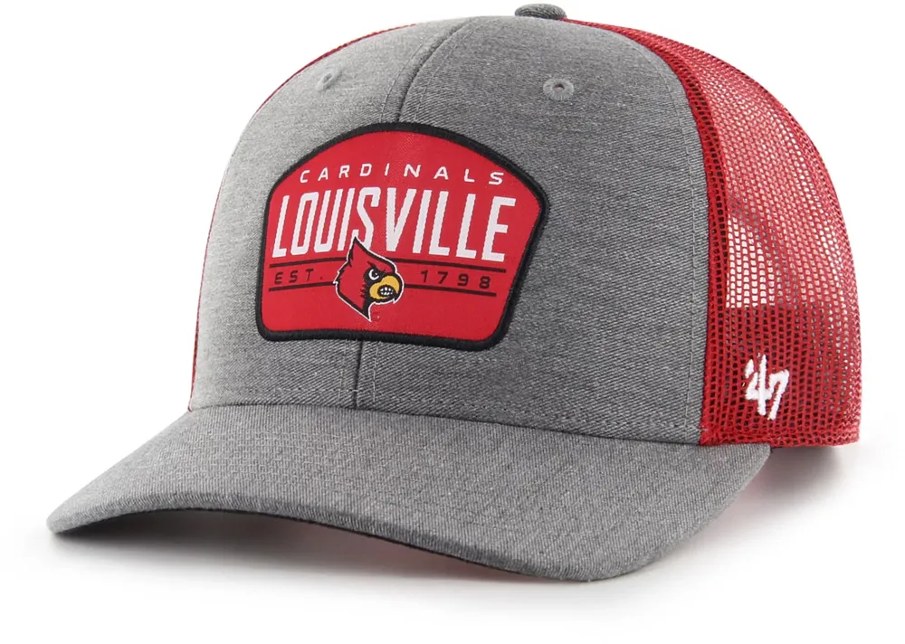 '47 Men's Louisville Cardinals Grey Slate Trucker Adjustable Hat