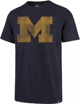 ‘47 Men's Michigan Wolverines Blue Grit Scrum T-Shirt