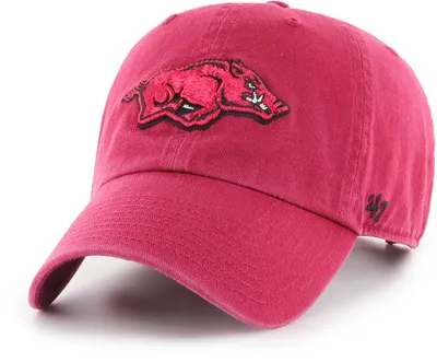 ‘47 Men's Arkansas Razorbacks Crimson Clean Up Adjustable Hat