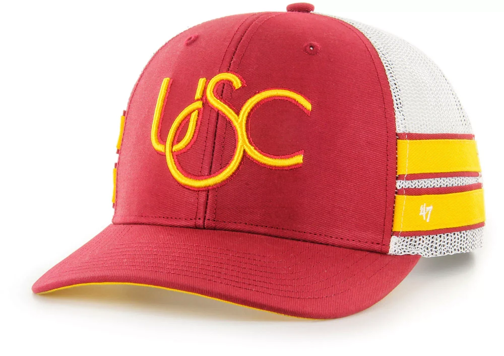 '47 Men's USC Trojans Cardinal Straight 8 Trucker Adjustable Hat