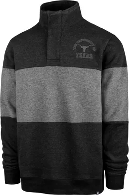 ‘47 Men's Texas Longhorns Black Wyatt 1/4 Snap Pullover